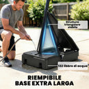 Canestro da Basket Portatile per Esterni Altezza Regolabile 245-305 cm Tabellone in Infrangibile PC Nero      