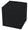 Pouf Poggiapiedi 42x42x44 cm in Similpelle Avalli Cubo Nero