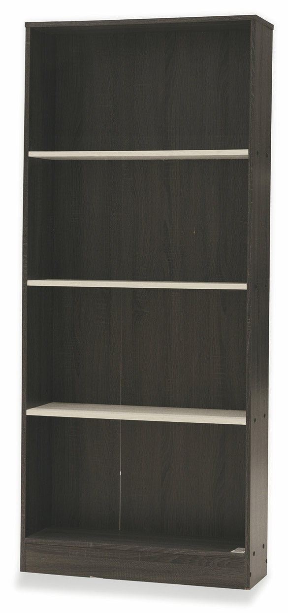 acquista Libreria 4 Ripiani 73x24x170 cm in MDF Soriani Grigio Scuro e Bianco
