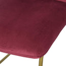 Set 2 Sedie Imbottite 44,5x59,5x91 cm in Flanella  Rosse