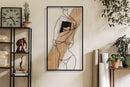 Pannello da Muro Strip Ferro e Wood 50x2x90 cm in Ferro e MDF Nero e Marrone      