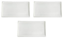 Set 3 Vassoi Rettangolari 28x14x1,7 cm in Porcellana Allluminica Kaleidos Aluxina Bianchi