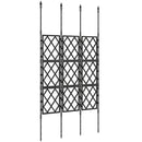 Graticcio per Rampicanti Pieghevole 85x2x197 cm da Esterno in Acciaio e PP Nero      