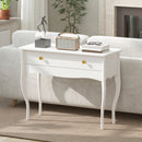 Consolle da Ingresso 100x40x74 cm con Cassetto in MDF Bianco  
