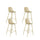 Set 4 Sgabelli 47,5x47xH91,5 cm in Polipropilene Frida Giallo