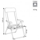 Poltrona Miami 47,5x43x44/120 h cm in Textilene Azzurro