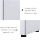 Armadietto da Ufficio Multiuso 2 Ante con Serratura 80x40x80 cm in Legno Truciolato Bianco