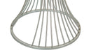 Tavolinetto Funnel Ø50x100 cm in Ferro e Marmo Argento      
