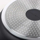 Casseruola Bassa da Cucina Royalty Line Rivestimento Effetto Marmo 28 cm Maniglie Soft Touch Antiaderente Nero      