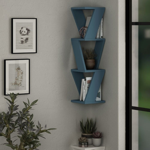 acquista Libreria angolare 22x22x85 cm pensile Zena turchese