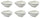 Set 6 Coppette Triangolari 13x13x5,5 cm in Porcellana Allluminica Kaleidos Aluxina Bianche