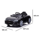 Macchina Elettrica per Bambini 12V Licenza Ufficiale New Audi R8 Spyder con Telecomando e Sedile in pelle Nero     