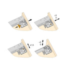 Guide Cassetto con Estrazione Soft 540 mm in Acciaio Emuca Bianco