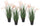 Set 4 Piante Artificiali con Vaso Ø 70x100 cm Grevillea in Plastica Rosa
