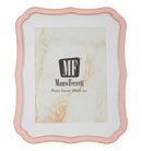 Cornice Margot Rosa 22,1x1,4x27,2 cm in Zinco e Vetro Rosa e Oro      