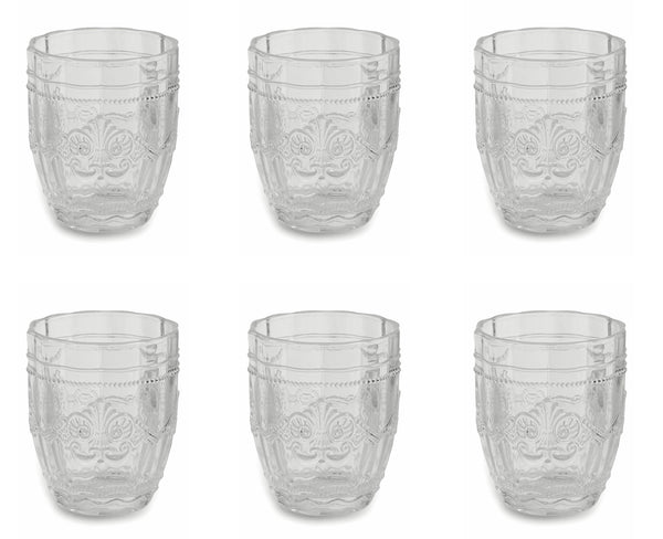 Set 6 Bicchieri Ø8x10 cm in Vetro Villa d'Este Home Tivoli Syrah Trasparenti prezzo