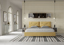 Letto Matrimoniale Imbottito in Microfibra Appia Large Ocra Varie Misure