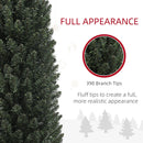 Albero di Natale Artificiale 195 cm 390 Rami Design Alto e Stretto Verde 