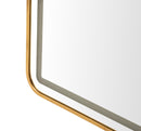 Specchio da Terra LED Simple Rett, 50x3x160 cm in Alluminio e Specchio Oro      