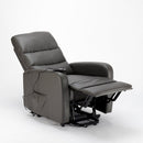 Poltrona Alzapersona Elettrica 1 Motore 71x76x116 cmin Similpelle Grigio Scuro