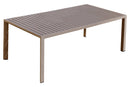 Tavolo da Giardino 100x200x75 cm in Alluminio Tortora