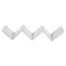 Mensola Parete Moderna Design Zig Zag 59x12x12 cm Scaffale 3 Ripiani in Melamina Bianco      