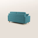 Divano Letto 3 Posti 200x94x97 cm in Tessuto Azzurro