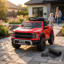 Macchina Elettrica per Bambini Ford Raptor 12V con Telecomando Bluetooth Luci LED e Tappetini Rosso