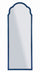 Specchio da Muro Tangeri Blu 55x2x150 cm in MDF e Vetro e Specchio Blu