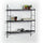 Mensola Neelix con 3 ripiani neri 60x15x68 cm nero
