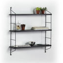 Mensola Neelix con 3 ripiani neri 60x15x68 cm nero 