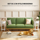 Set 2 Comodini con Cassetto Rotondi Ø35,5 x 71 cm in Legno Bianco 