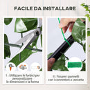 Arella Siepe Sintetica Artificiale Arrotolabile e Impermeabile 300x100 cm in Seta e PE Verde Scuro      