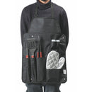 Set 6 Utensili Barbecue in Acciaio Inox e Legno con Grembiule in Nylon Nero      