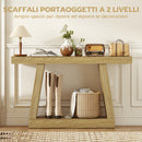 Consolle Fissa 140x30x83 cm per Ingresso in MDF Rovere      