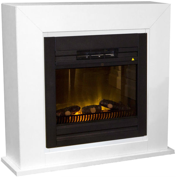 prezzo Camino Elettrico da Pavimento Effetto Fiamma 1800W Ruby Fires Adra Lucius Bianco