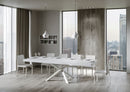 Tavolo Allungabile 200-460x90x77 cm Volantis Premium Bianco Frassino Telaio Bianco 