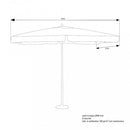Ombrellone da Giardino 3x4 m Palo Ø48 mm Fantasy in Legno Verde