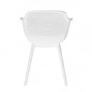 Sedia da Giardino Vannes 49x48,5x81,5 h cm in Plastica Bianco