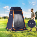 Tenda Doccia Pop-Up Impermeabile con Tetto Rimovibile, in Poliestere 190T e Acciaio, 152x152x200 cm, Blu Scuro      