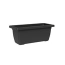 Vaso Rettangolare a Cassettone Outdoor Tera Tikal Ash 85x39 cm in Plastica Antracite 