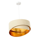 Lampadario a Soffitto Moderno a Sospensione E27 Ø50x136 cm  Beige e Oro