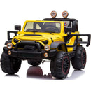 Macchina Elettrica per Bambini 2 Posti Maxi Fuoristrada 12V Gialla