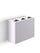 Pattumiera a Muro a 3 Scomparti Totale 60 L 76x28x56 cm con Contenitori Interni in Acciaio Verniciato Bianco