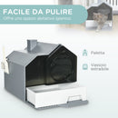 Lettiera per Gatti 47x45x42 cm in PP e ABS Grigio