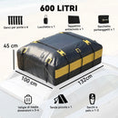 Portabagagli da Tetto 595 Litri Impermeabile, Borsa per Auto, Giallo      