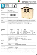 Casetta Box da Giardino per Attrezzi 2,29x2,02m con Pavimento in Legno Abete 12mm Lode