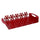 Vassoio in Metallo fiocco neve rosso rettangolare cm 41x20xh6,5