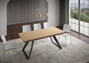 Tavolo Allungabile 180/280x90 cm Tabira Rovere Scortecciato Gambe Antracite      
