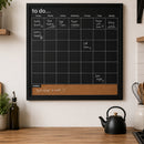 Planning Board Lavagna Settimanale 56x56 cm Pianificazione Settimana Nero      